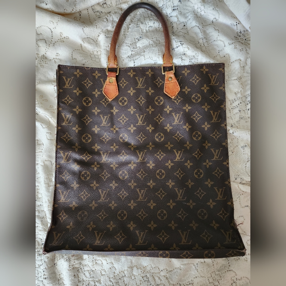 Louis Vuitton Sac Plat Tote Bag Canvas-SCRAP PIECE PROJECT